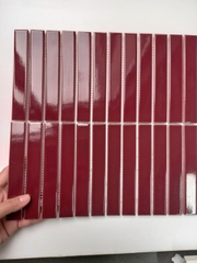 Gạch mosaic que bóng 296×297/15x145 Y22F736 (rượu đỏ/bóng/phẳng)