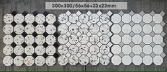 Gạch mosaic bát giác/terrazzo 300x300, 58x58+23x23 INT62