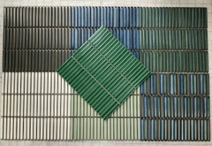 Gạch mosaic stripe 284×295/32,5x14,5 INT206 (xanh bơ nhạt)