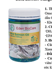 Eden BioCare Omega 3 Wild Salmon Oil 1000mg 180 Capsules Lemon Lime Flavor