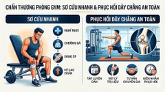 Các bước sơ cứu nhanh và cách phục hồi dây chằng an toàn khi chấn thương tại phòng Gym