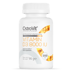 OSTROVIT VITAMIN D3 8000IU - VIÊN UỐNG TĂNG CƯỜNG KHẢ NĂNG XƯƠNG KHỚP, ĐỀ KHÁNG (200 VIÊN)