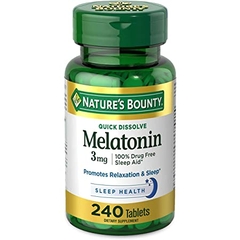 Nature Bounty Melatonin, viên uống hỗ trợ giấc ngủ 3mg