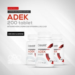 OSTROVIT VITAMIN ADEK - VIÊN UỐNG BỔ SUNG 4 LOẠI VITAMIN A, D3, E, K2 (200 VIÊN)