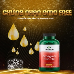 DẦU CÁ SWANSON OMEGA-3 - CUNG CẤP 300MG DHA+EPA, VỊ CHANH (150 VIÊN)