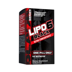 NUTREX LIPO6 BLACK ULTRA FAT BURNER, ĐỐT MỠ  LIPO 6 MẠNH MẼ (60 VIÊN)