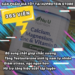 NUU CALCIUM, MAGNESIUM, ZINC & VITAMIN D3 - 365 VIÊN