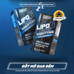 Nutrex Lipo6 Black Night Time - Viên Giảm Cân Hỗ Trợ Đốt Mỡ Ban Đêm (30 viên)