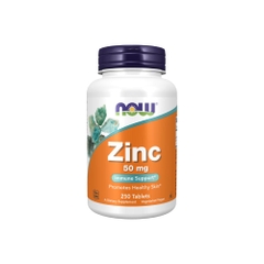 NOW ZINC GLUCONATE 50MG - VIÊN UỐNG BỔ SUNG KẼM TĂNG CƯỜNG SỨC KHỎE