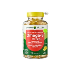 Spring Valley Omega3 500mg - Bổ Sung Dầu Cá Hỗ Trợ Sức Khỏe Tổng Thể