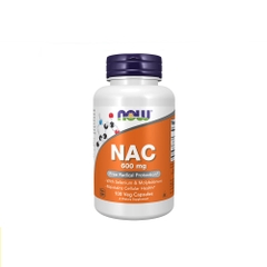 Now NAC (N-Acetyl-Cysteine), Hỗ trợ hệ hô hấp và giải độc gan, 600mg (100 viên)