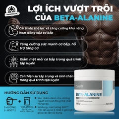 OSTROVIT BETA-ALANINE - TĂNG SỨC BỀN, KHẢ NĂNG CHỊU ĐỰNG, TĂNG SỨC MẠNH (200 GRAMS)