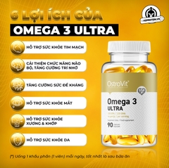 OSTROVIT OMEGA 3 ULTRA - DẦU CÁ HÀM LƯỢNG CAO 340/220mg EPA/DHA (90 VIÊN)