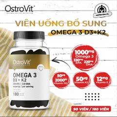 OSTROVIT OMEGA3 + D3 + K2  DẦU CÁ FISH OIL - (90 VIÊN)