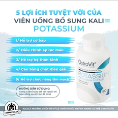 OSTROVIT POTASSIUM - VIÊN UỐNG BỔ SUNG KALI HỖ TRỢ LÝ TƯỞNG CHO HỆ THỐNG THẦN KINH (90 VIÊN)