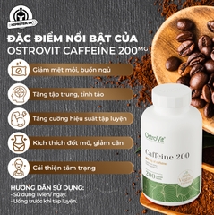 OSTROVIT CAFFEINE 200MG - VIÊN UỐNG GIÚP TỈNH TÁO, TẬP TRUNG (200 VIÊN)