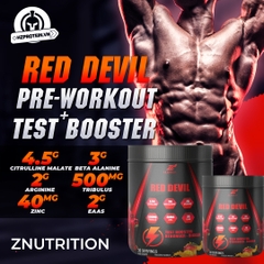 ZNUTRITION RED DEVIL - PREWORKOUT + ZMA TĂNG TESTOSTERONE (30 LẦN DÙNG)