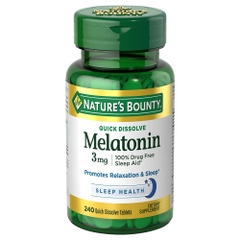 [ Hàng Lỗi ] NATURES BOUNTY MELATONIN 3MG 240 VIÊN