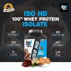 BPI ISO HD 100% WHEY ISOLATE PROTEIN - Nguồn Dinh Dưỡng Tăng Cơ Bắp Tối Đa (5LBS)