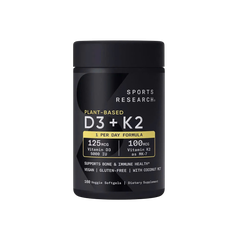 Sports Research D3 + K2 160 Viên - Cải Thiện Chức Năng Xương Khớp Thuần Chay