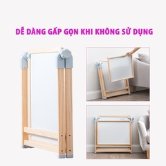 Bảng vẽ 2 mặt cho bé, flipchart khung gỗ, đồ chơi giáo dục giúp bé phát triển tư duy sáng tạo