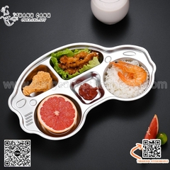 Khay cơm inox hình oto, khay ăn Inox cho bé hình ô tô