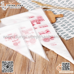 Túi bơm kem nilong, túi kem tam giác, túi bắt kem tam giác, Set 100 Túi Bắt Kem (Túi Sần)