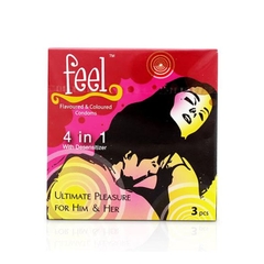 Bao cao su Feel 4in1, Hộp 3 cái