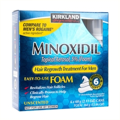 Hỗ trợ mọc râu, tóc Kirkland Minoxidil Foam For Men dạng bọt