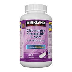 Viên uống Kirkland Glucosamine Chondroitin & MSM 500/400/400mg, Hộp 300 viên