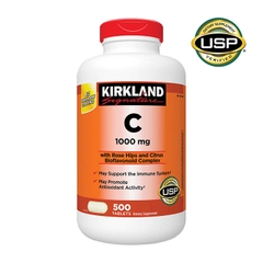 Viên Uống Bổ Sung Vitamin C Kirkland Signature Vitamin C 1000mg, Hộp 500 viên
