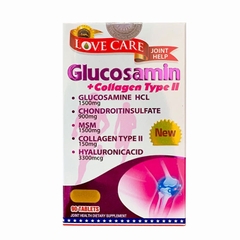 Love Care Glucosamine Collagen Type 2, Chai 90 viên