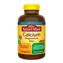 Nature Made Calcium Magnesium Zinc, Chai 300 viên