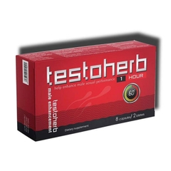 Testoherb 1hour tăng cường sinh lý nam, Hộp 8 viên