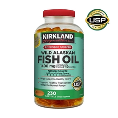 Dầu cá Kirkland Wild Alaskan Fish Oil 1400mg, Hộp 230 viên