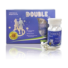 Viên uống giảm cân Double Slim, Hộp 2 chai x 21 viên