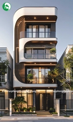NHÀ PHỐ HIỆN ĐẠI 4 TẦNG VỚI ĐƯỜNG NÉT MỀM MẠI