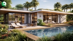Villa 1 tầng thư giãn, nhẹ nhàng