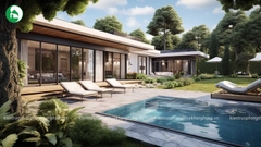 Villa 1 tầng thư giãn, nhẹ nhàng