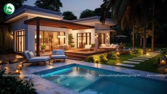 Villa 1 tầng 2 phòng ngủ hiện đại