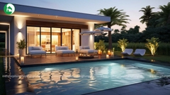 Villa 1 tầng 2 phòng ngủ hiện đại