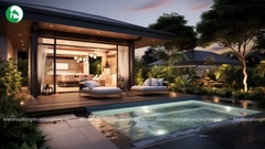 Villa 1 tầng 2 phòng ngủ hiện đại