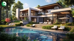 Biệt thự 2 tầng hiện đại, sang trọng