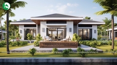 Nhà Vườn 1 Tầng Hiện Đại Với Không Gian Xanh