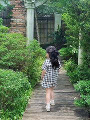 Bộ cộc kẻ caro navy cổ thuỷ thủ quần bí xinh xắn