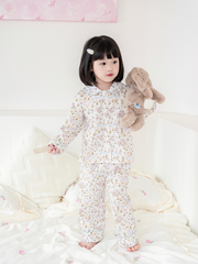 Bộ dài vịt Donald và hoa tím cổ sen viền xanh xinh xắn