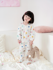 Bộ dài nhím và gấu xanh chấm bi tím