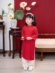 Áo dài lụa hồng