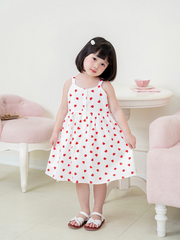 Váy babydoll nẹp cúc 2D tim đỏ