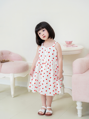 Váy babydoll nẹp cúc 2D tim đỏ